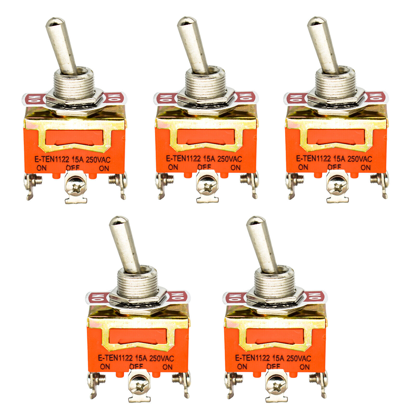5X Toggle SWITCH ON/OFF Heavy Duty 30A 125V SPDT 2 Terminal Car Boat Waterproof