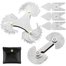 5pc Thread Pitch Gauge Set Stainless Steel SAE Metric 55° 60° Measuring ToolsPro picture
