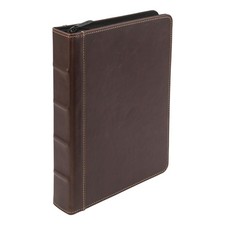 Samsill Vintage Hardback Mini 3 Ring Zipper Binder, Professional Binder Organize picture