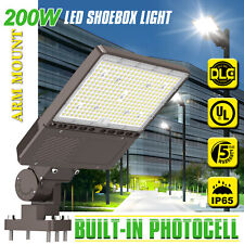 200W Outdoor LED Parking Lot Light Dusk To Dawn Commercial Shoebox Area Light US picture
