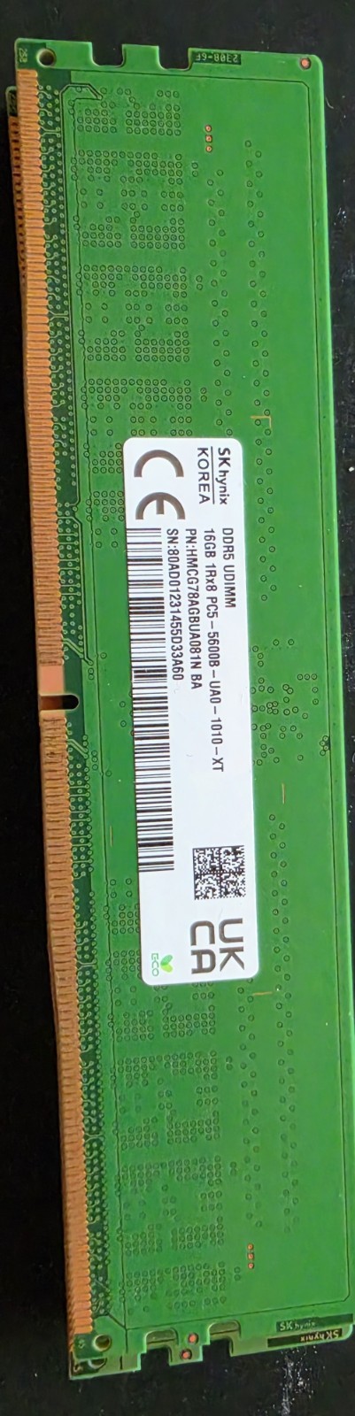 SK Hynix 16GB 5600MHz DDR5 RAM 1RX8 PC5-5600B 1010 XT RECC RDIMM Server Memory SK Hynix 16GB 5600MHz DDR5 RAM 1RX8 PC5-5600B 1010 XT RECC RDIMM Server Memory