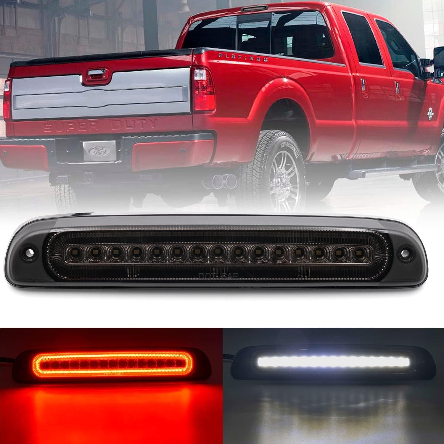 Led Third Brake Light Replacement for 1999-2016 Ford F250 F350 Super Duty 95-03 Led Third Brake Light Replacement for 1999-2016 Ford F250 F350 Super Duty 95-03