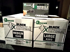 100/box /Black  Nitrile Gloves 4 Mil Powder & Latex Free  ExamGrade Gloves picture