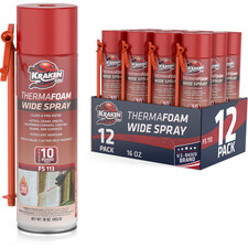 Kraken Spray Foam Insulation Fire Rated Wide Spray Expanding ThermaFoam 12x16 oz picture