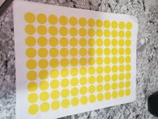 200 PAGES (21,600)YELLOW  .75” Circle Blank garage yard sale stickers labels picture