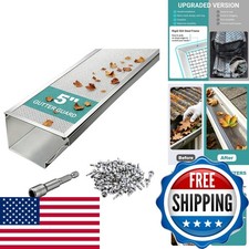 Krimocy 5 Inch Gutter Guards, Micro Mesh DIY Gutter Covers, 15 PCS 50 Ft Total picture