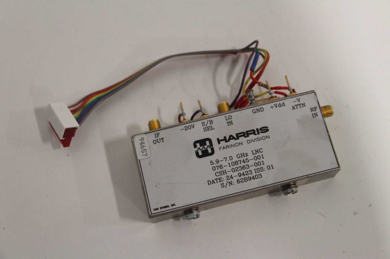 Harris Farinon 076-108745-001 5.9-7.0 GHz LNC Low Noise Converter Harris Farinon 076-108745-001 5.9-7.0 GHz LNC Low Noise Converter