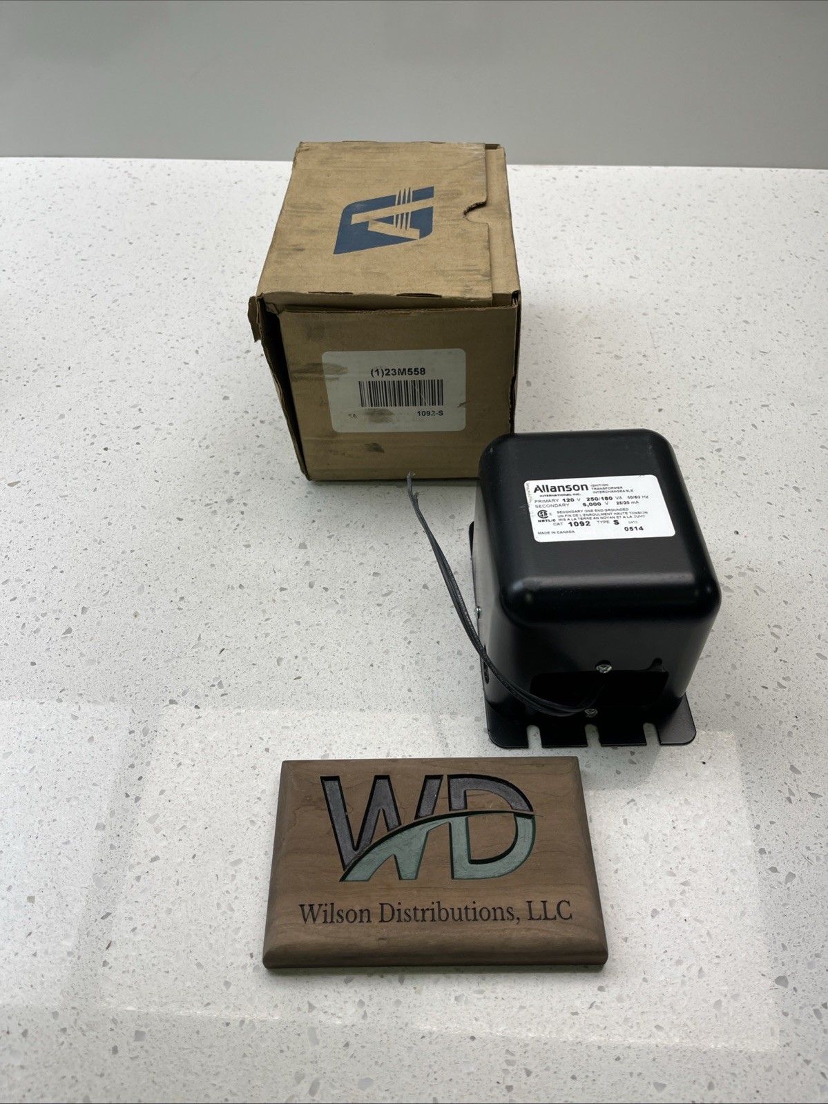 ALLANSON 1092-S Gas Burner Ignition Transformer,25, 20mA 23M558 ALLANSON 1092-S Gas Burner Ignition Transformer,25, 20mA 23M558
