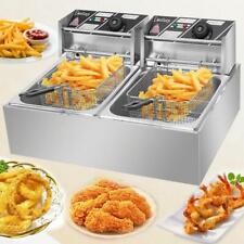 ZOKOP 5000W 12L Stainsteel Electric Deep Fryer Dual Tank Commercial Restaurant picture
