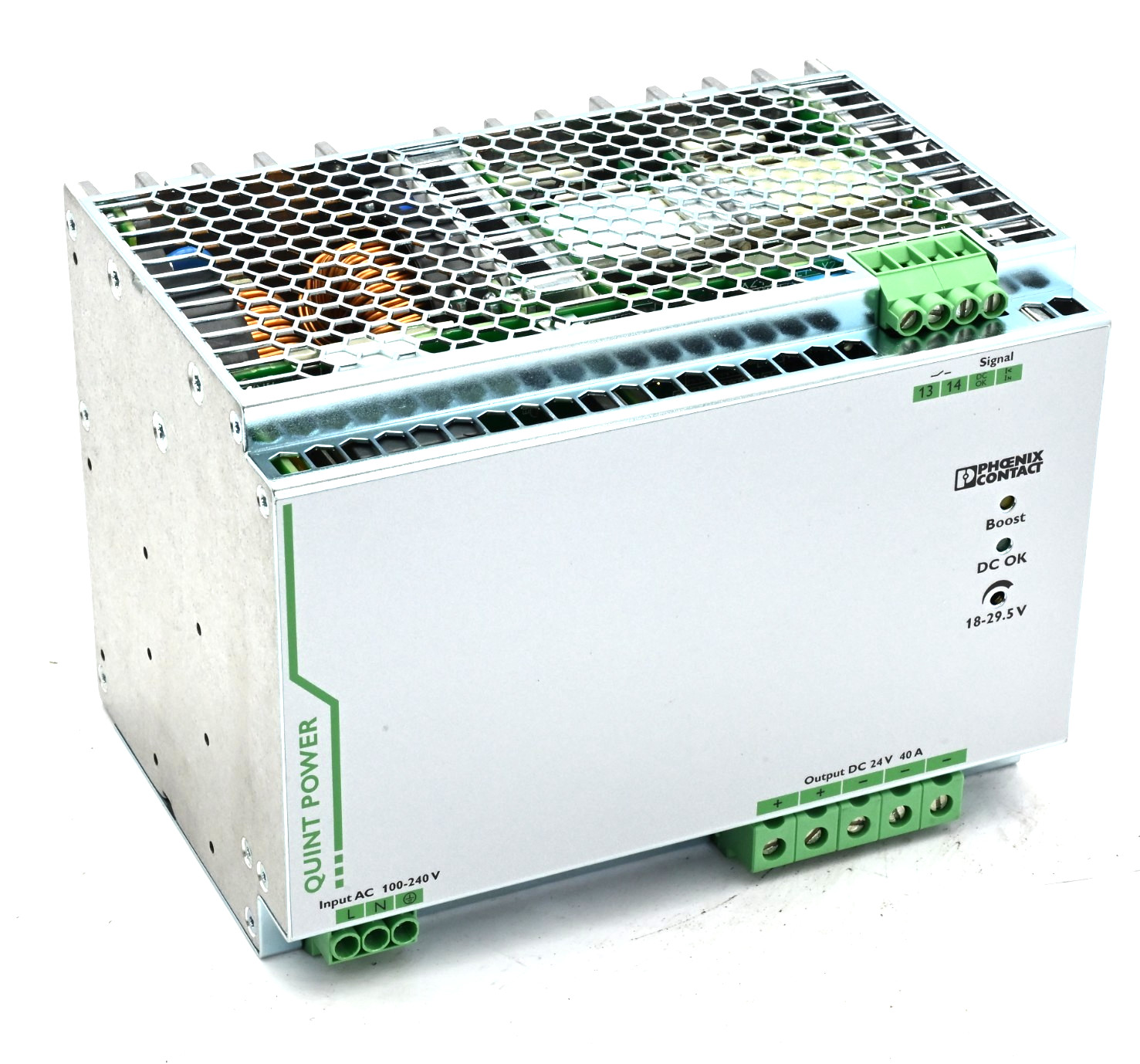 Phoenix Contact 2866789 Power Supply, ACDC, 24VDC, 40A, 960W, DIN Rail Mount
