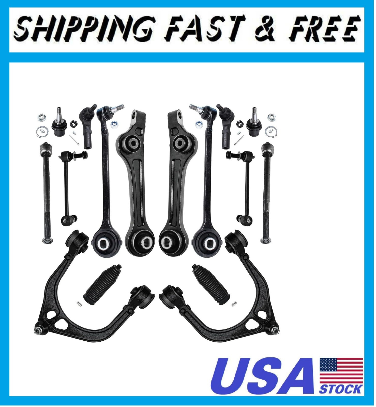RWD Front End 16pc Suspension Kit for 11-14 Chrysler 300 | Dodge Charger 