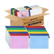 200 Pcs B4 Mesh Zipper Pouch Bags, Mesh Bags with Zipper Bulk, Vibrant picture