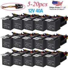 Lots 12V 30/40 Amp 5-Pin SPDT Automotive Relay with Wires & Harness Socket Set U picture
