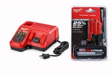 Milwaukee NEW M12 XC 5.0Ah Battery + M12/M18 Charger 48-59-1812 OEM Tool picture