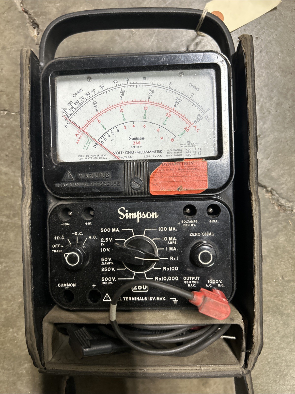 Vintage Simpson 260 4 Series Volt OHM Reader Analog Multimeter Tested Tagged