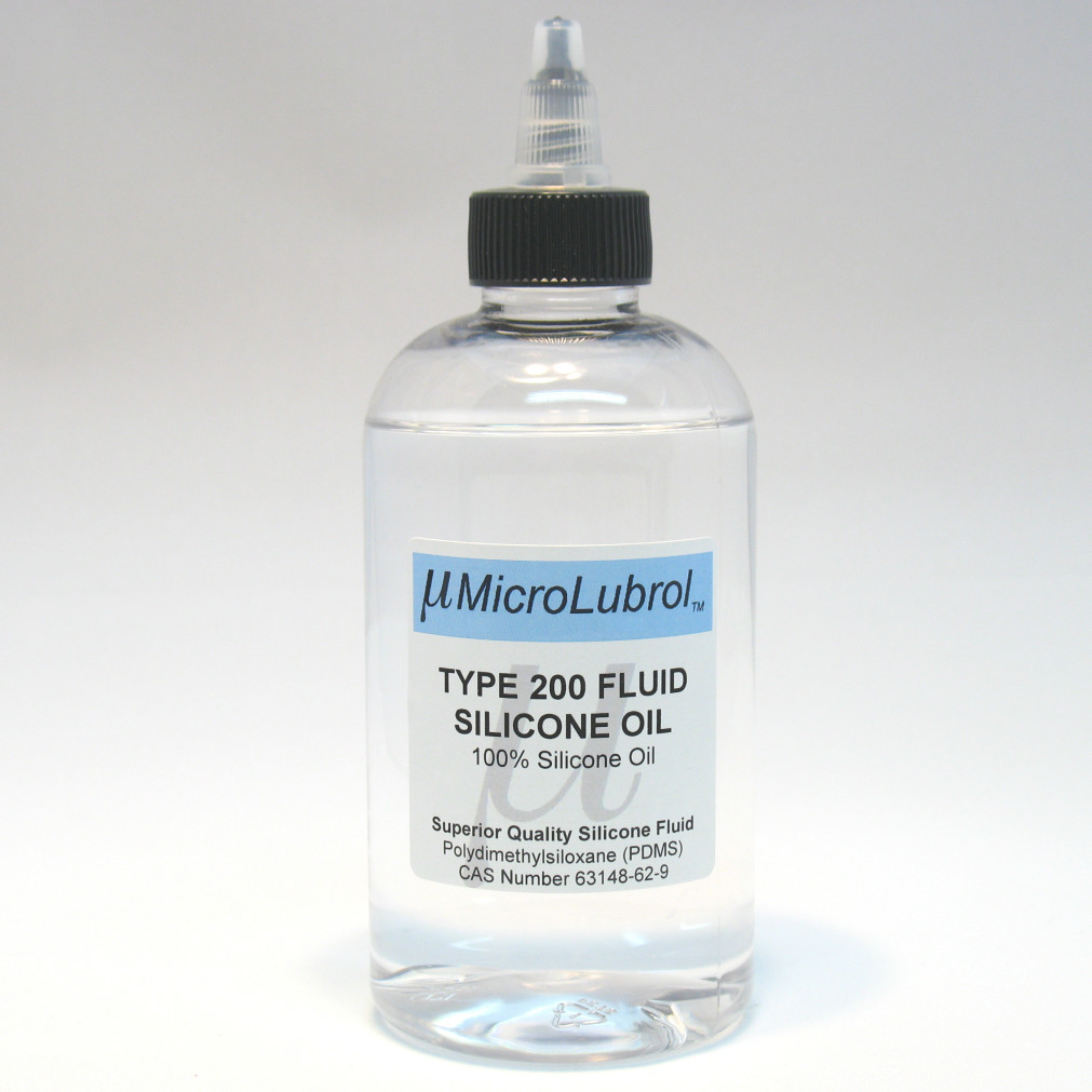 MicroLubrol 200 Fluid Pure Silicone Lubricant Oil PDMS 50 cst centistokes 8 oz MicroLubrol 200 Fluid Pure Silicone Lubricant Oil PDMS 50 cst centistokes 8 oz