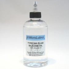 MicroLubrol 200 Fluid Pure Silicone Lubricant Oil PDMS 50 cst centistokes 8 oz picture
