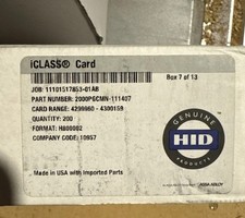 (200 cards) NEW HID iCLASS PROXIMITY CARDS 2000PGCMN FORMAT  picture