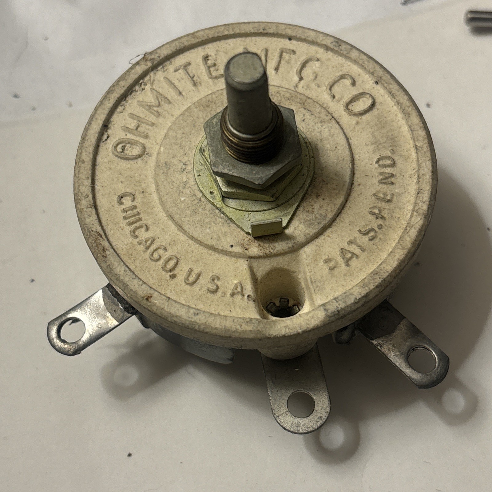 Vtg Ohmite Model J Rheostat 200 Ohms .8 A Vtg Ohmite Model J Rheostat 200 Ohms .8 A