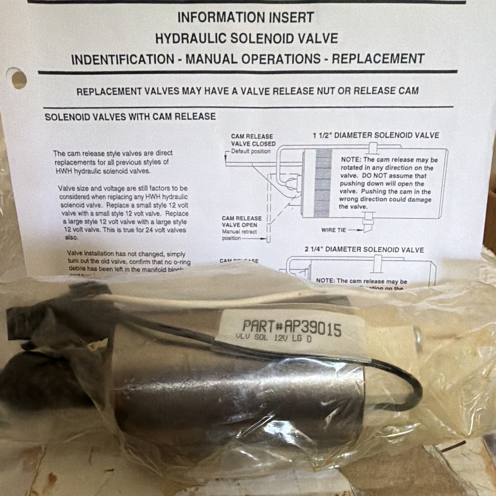 Hydraulic Solenoid Valve
