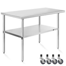 Stainless Steel Work & Prep Table w/ Casters, NSF Commercial Restaurant Kitchen picture