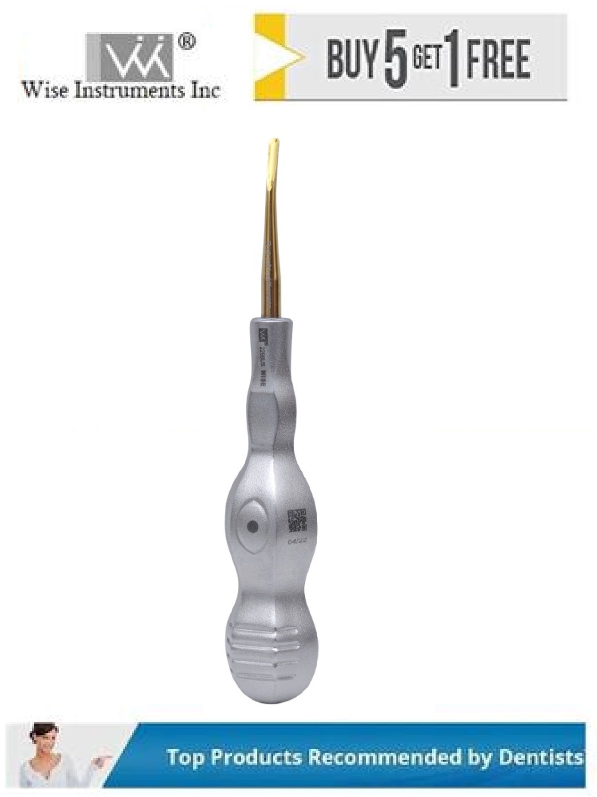 Dental Surgical Elevator 3 mm Curved Luxating Elevator Dental Surgical Elevator 3 mm Curved Luxating Elevator