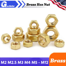 Brass Metric Hex Nuts DIN 934 Metric Nuts M2, M2.5, M3, M4, M5, M6, M8, M10, M12 picture