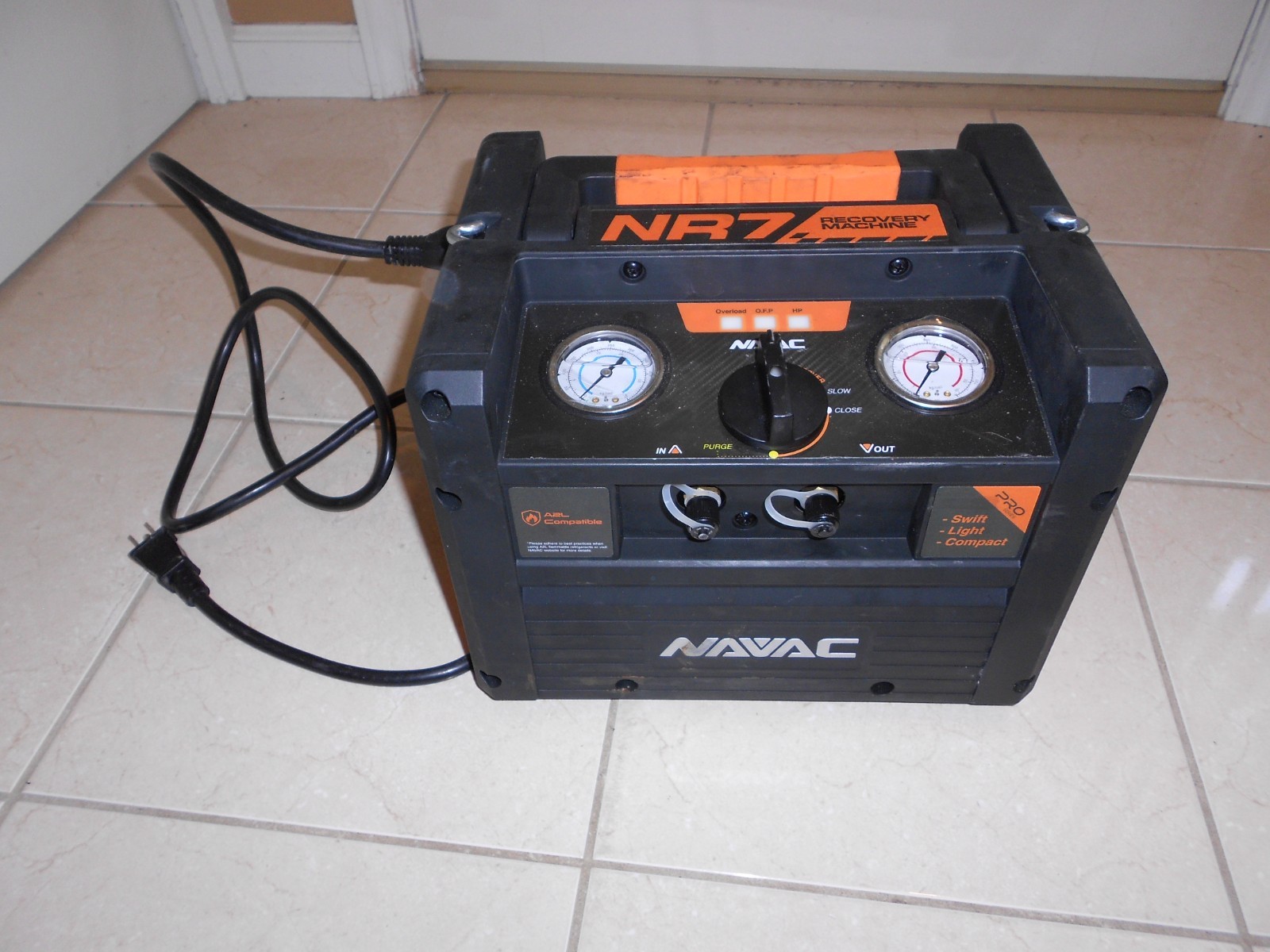 NAVAC NR7 REFRIGERANT RECOVERY MACHINE HVAC TOOL A2L FEON NAVAC NR7 REFRIGERANT RECOVERY MACHINE HVAC TOOL A2L FEON