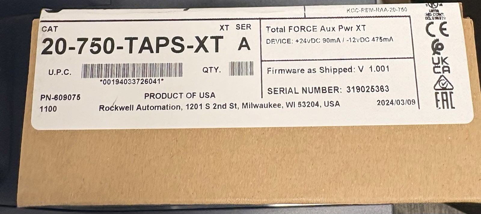 Allen Bradley 20-750-TAPS-XT