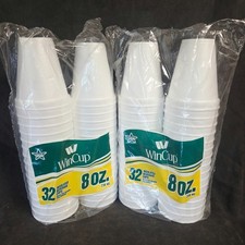 WinCup 8 oz Foam Insulated Beverage Cups Lot - 2 Sealed 64 Cups Discontinued NOS picture