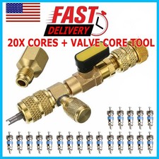 HVAC Tool AC Schrader Valve Core Remover Dual Size 1/4 + 5/16 Port Installer NEW picture