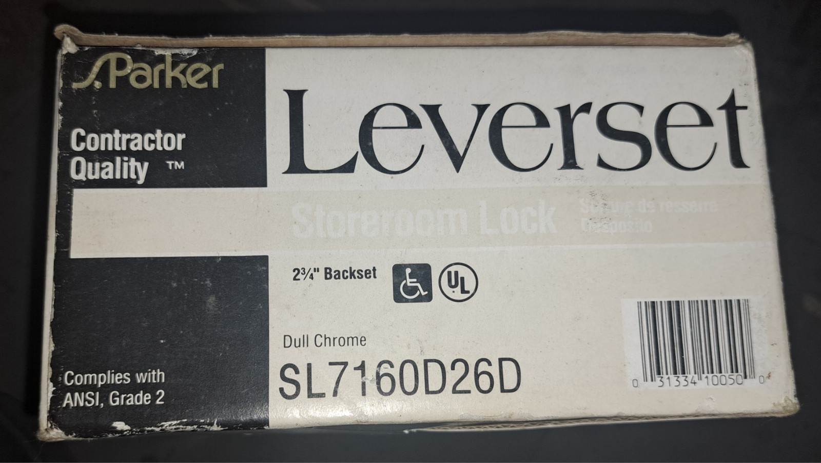 Parker Profesional Grade Storeroom Leverset Dull Chrome Finish Parker Profesional Grade Storeroom Leverset Dull Chrome Finish