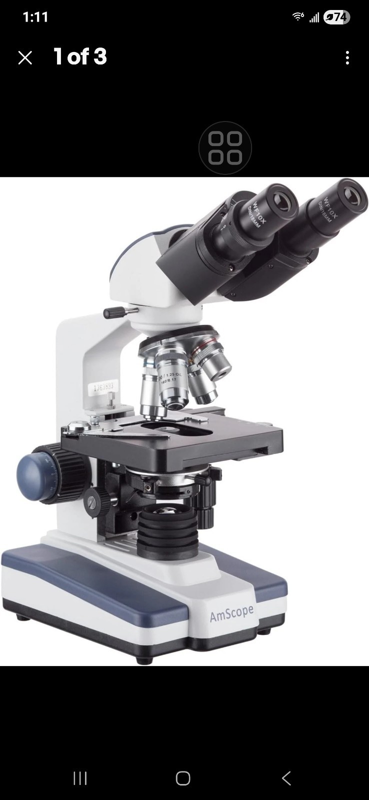 AmScope B120C Upright Compound Microscope No Slides