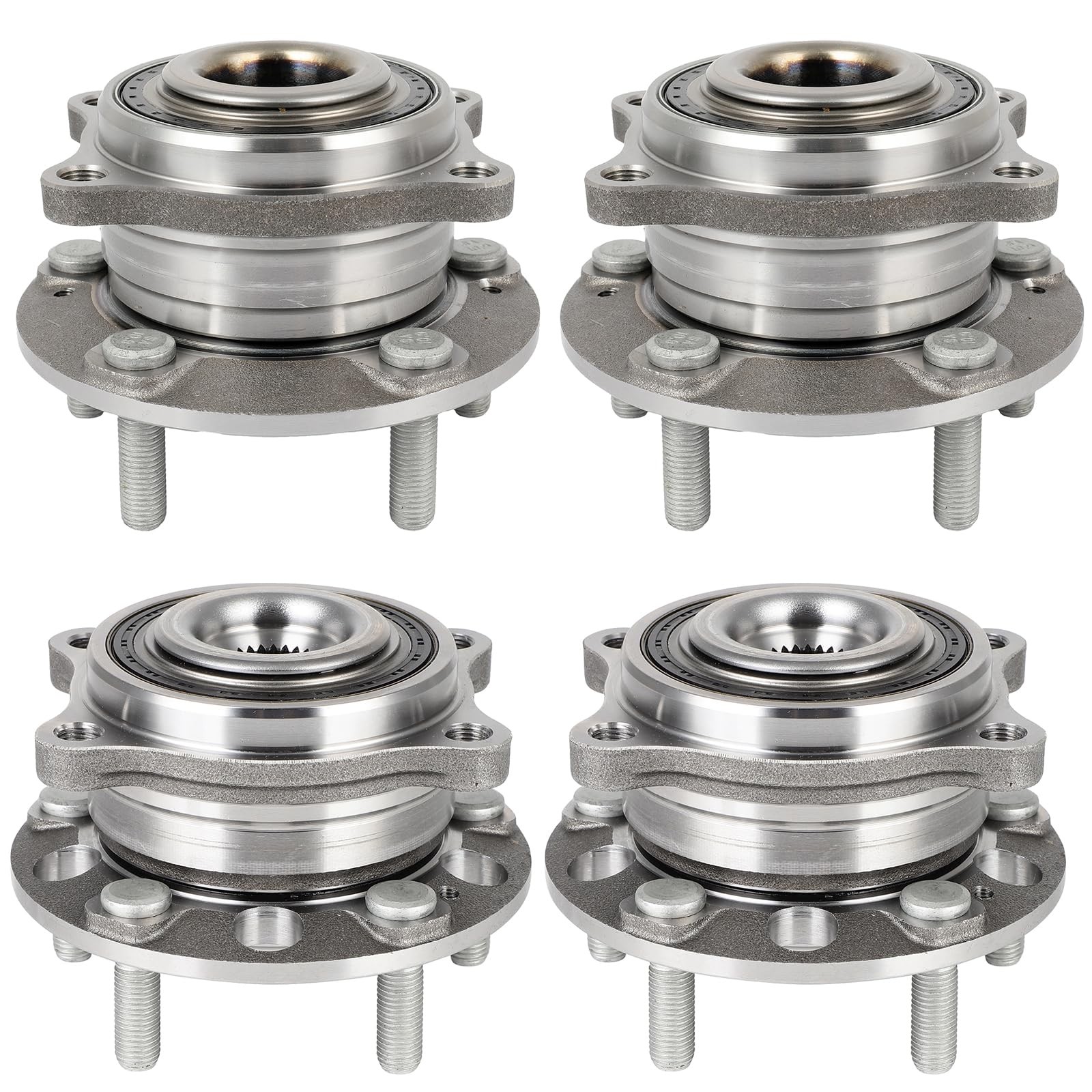4pc Front Rear Wheel Bearing Hub for Hyundai Santa Fe Sport 2015-2018 AWD 513409 4pc Front Rear Wheel Bearing Hub for Hyundai Santa Fe Sport 2015-2018 AWD 513409
