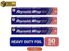 ( 3 PACK) Reynolds Wrap Heavy Duty Aluminum Foil, 12 Inch Wide, 50 Sq. Ft. picture