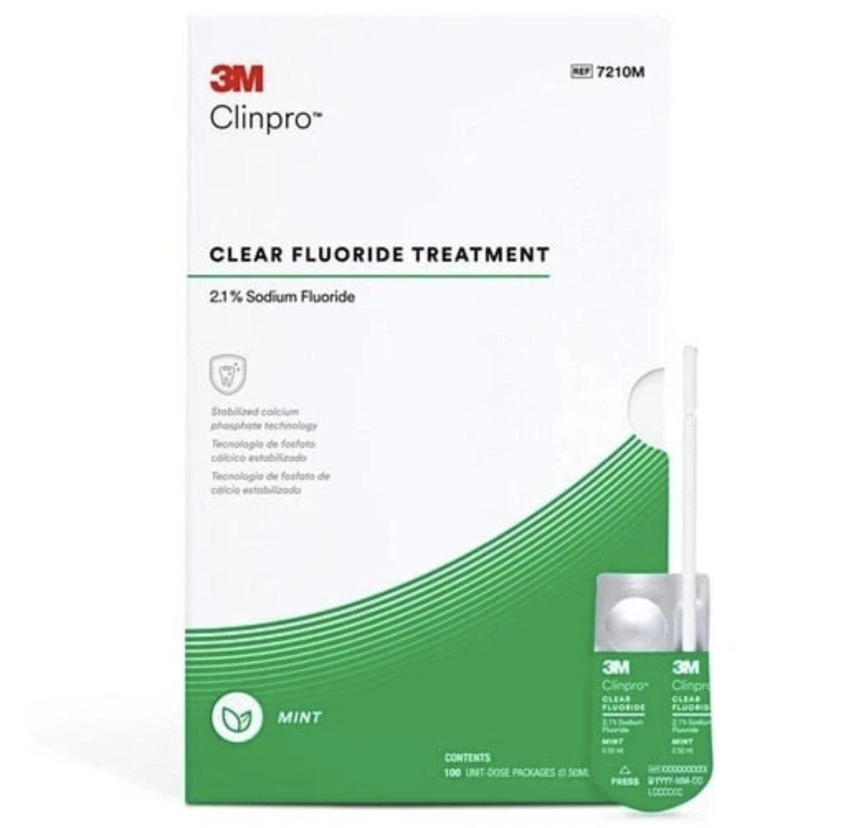 3M ESPE 7210M Clinpro Clear Fluoride Treatment Mint 100/Pk 0.5mL 3M ESPE 7210M Clinpro Clear Fluoride Treatment Mint 100/Pk 0.5mL