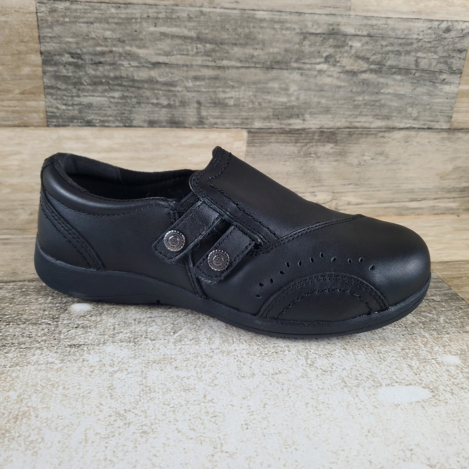 Rockport Works Daisey Womens Work Shoes 6.5 W Black Leather Safety Toe Slip On Rockport Works Daisey Womens Work Shoes 6.5 W Black Leather Safety Toe Slip On