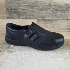 Rockport Works Daisey Womens Work Shoes 6.5 W Black Leather Safety Toe Slip On picture