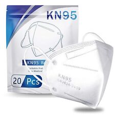 50 / 100 Pcs White KN95 Protective 5 Layer Disposable Face Mask Mouth Nose Cover picture