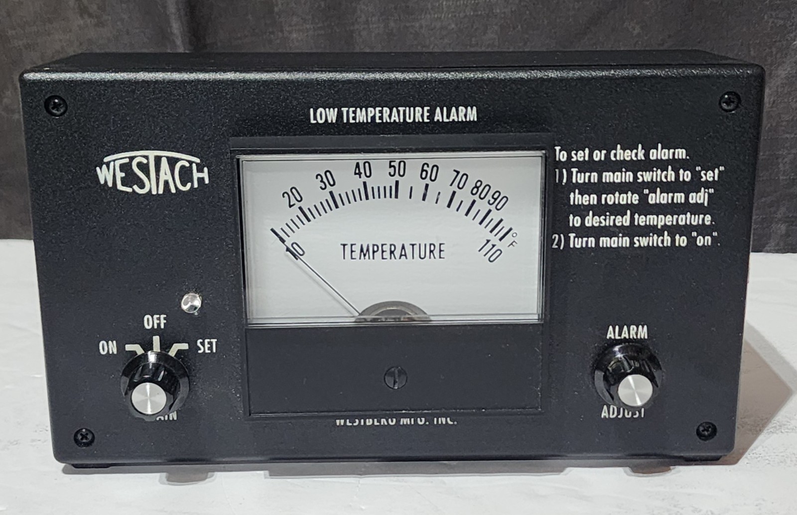 VTG RARE HTF WESTACH EC99 Low Temp Alarm Model EC Freeze Alert With Power Supply VTG RARE HTF WESTACH EC99 Low Temp Alarm Model EC Freeze Alert With Power Supply