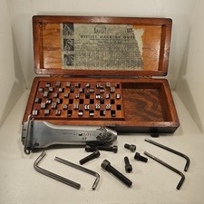 Vintage Schmidt Steel Stamps Letters Stencils 121 Letters Mecco Safety  picture
