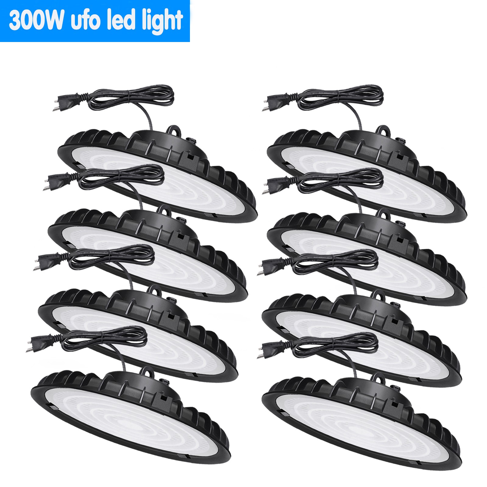 8Pack 300W UFO Led High Bay Light Industrial Commercial Warehouse Led Shop Light 8Pack 300W UFO Led High Bay Light Industrial Commercial Warehouse Led Shop Light