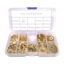 800pcs Brass Flat Washers Assortment Kit picture