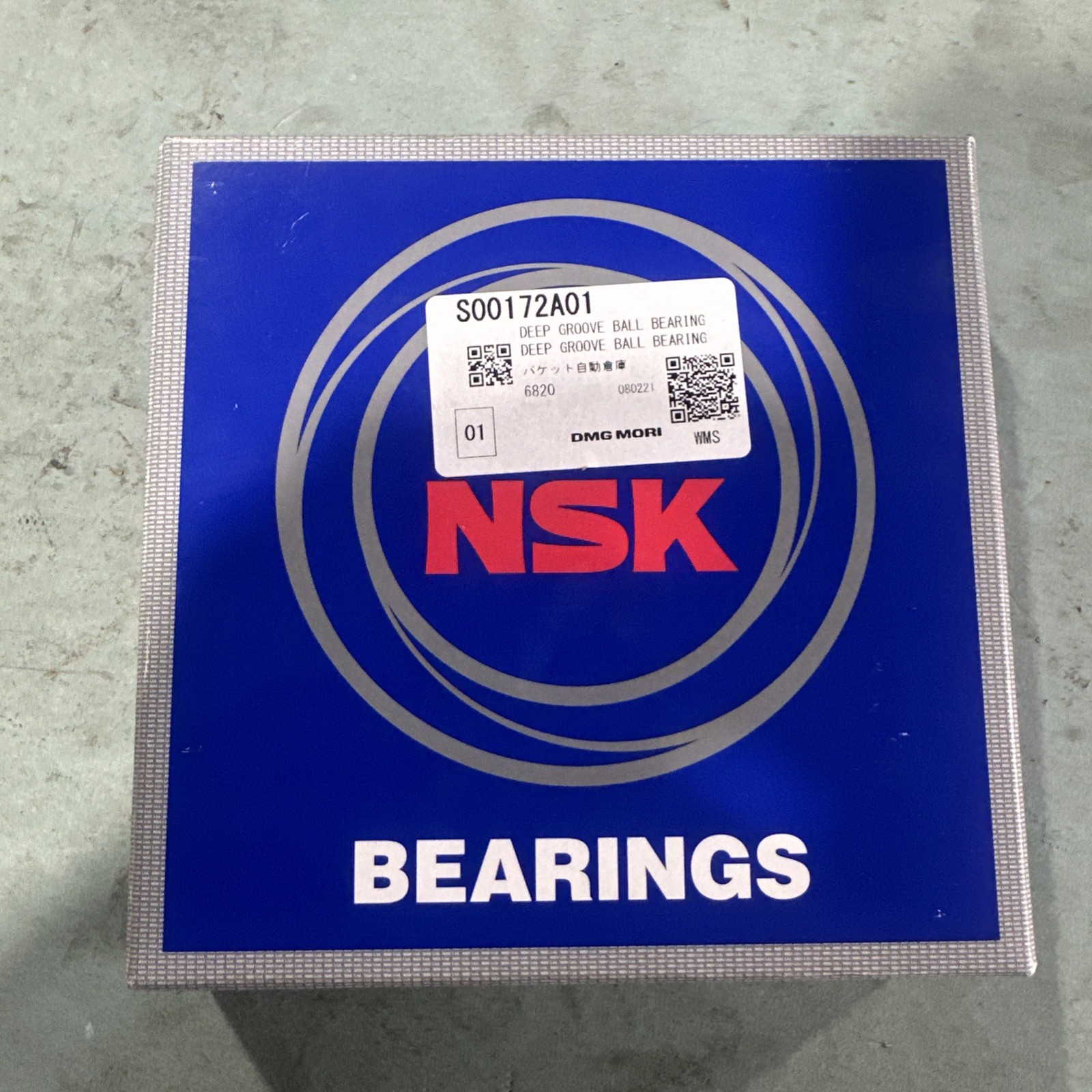 NSK 6820, Deep Groove Radial Ball Bearing, 100mm Bore, 125mm OD, 13mm W, ABEC1 NSK 6820, Deep Groove Radial Ball Bearing, 100mm Bore, 125mm OD, 13mm W, ABEC1