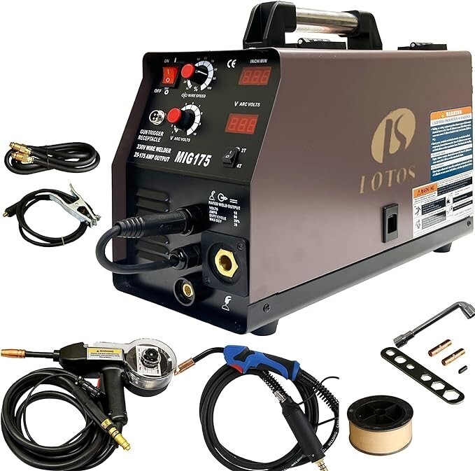 Final Sale MIG Welder Lotos MIG175 220V 175 Amp Flux-Core Welder & Spool Gun