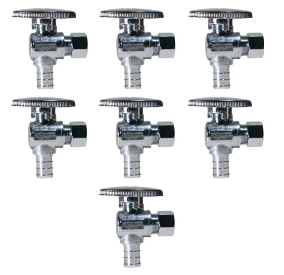 7 PACK Premier Lead Free Quarter-Turn Angle Stop 1/2\ 7 PACK Premier Lead Free Quarter-Turn Angle Stop 1/2\
