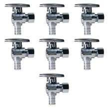 7 PACK Premier Lead Free Quarter-Turn Angle Stop 1/2