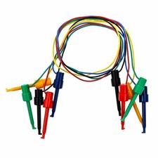 5pcs Mini Grabber Hook Clip Test Leads 1.64ft Silicone Multimeter Breadboard picture