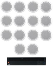 JBL CSA1300Z 70v Commercial Amplifier + (14) White In-Ceiling Speakers CSA 1300Z picture