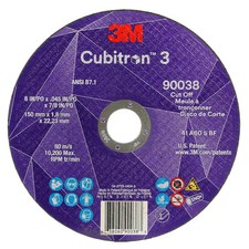 Abrasive Cut-Off Wheel, Type 27, 6 in Dia, 0.045 in Thick, 7/8 in Arbor Hole picture